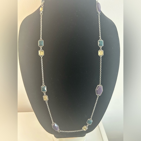 Elegant Multi-Color Gemstone Necklace - Picture 1 of 5